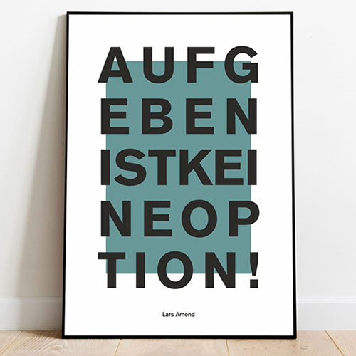 Aufgeben ist keine Option + Glaubenssätze (Stylo Design)  Bild