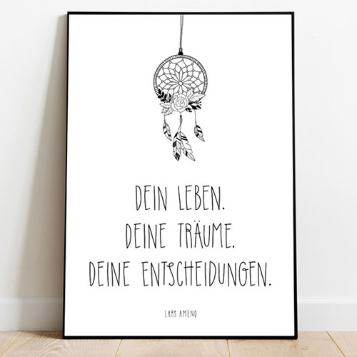 Dein Leben, Deine Träume, Deine Entscheidungen (Pencil Design) Bild