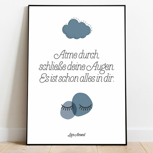 Atme durch + Die Antwort ist Liebe  (Stylo Design)    Bild