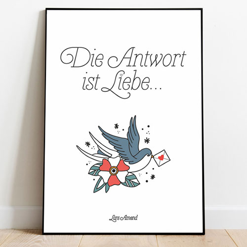 Atme durch + Die Antwort ist Liebe  (Stylo Design)    Bild