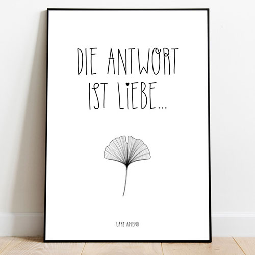 Die Antwort ist Liebe (Pencil Design) Bild