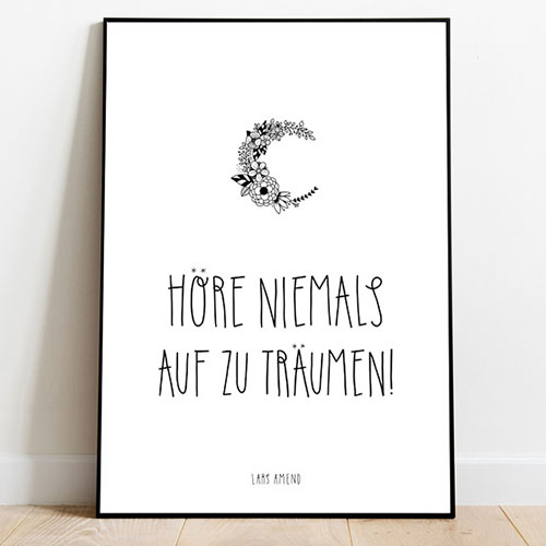 Höre niemals auf zu träumen! (Pencil Design)  Bild