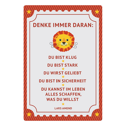 5 Glaubenssätze - Poster für Kinder (Variante 1) Bild