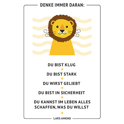 5 Glaubenssätze - Poster für Kinder (Variante 3) Bild