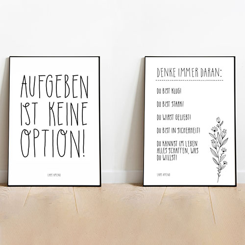 Aufgeben ist keine Option + Glaubenssätze (Pencil Design)  Bild