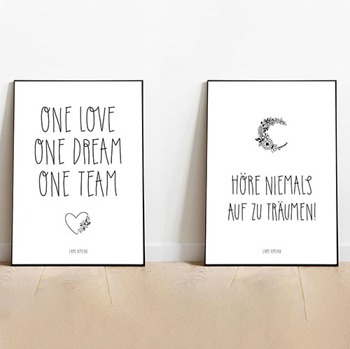 One Love, One Dream, One Team + Höre niemals auf zu träumen! (Pencil Design) Bild