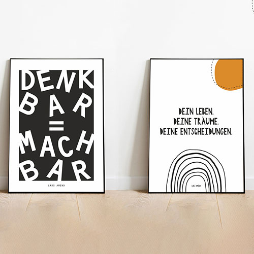 Dein Leben, deine Träume, deine Entscheidungen  + Denkbar = Machbar (Stylo Design) Bild