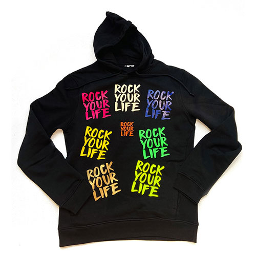 ROCK YOUR LIFE  - Organic Hoodie (schwarz) Bild