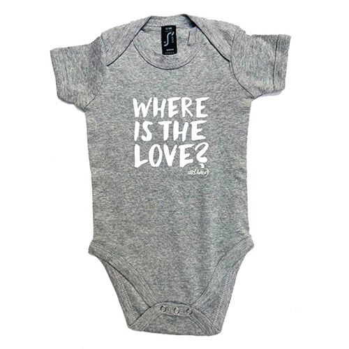 WHERE IS THE LOVE? Baby Bodysuit Bambino (grau) Bild