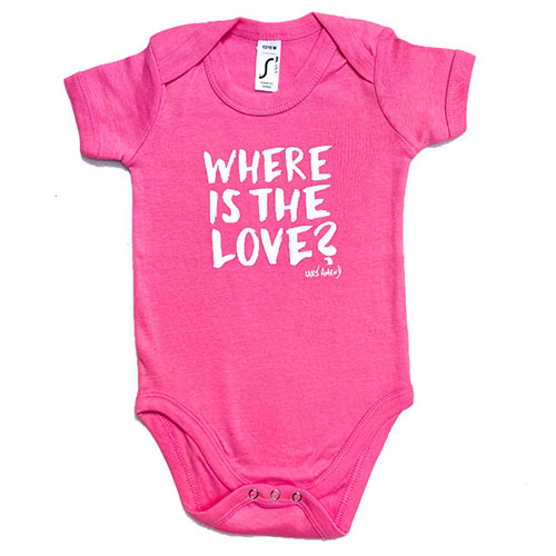 WHERE IS THE LOVE? Baby Bodysuit Bambino (pink) Bild
